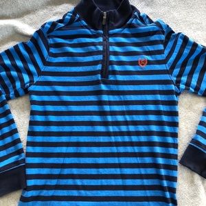 CHAPS | BOYS LONG SLEEVE STRIPED 1/2 ZIP PULLOVER SHIRT SZ 12
